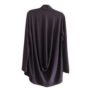 OSKA ISCHIKO Drapey Open Front Circle Cardigan in Mauve Purple Lagenlook Minimal
